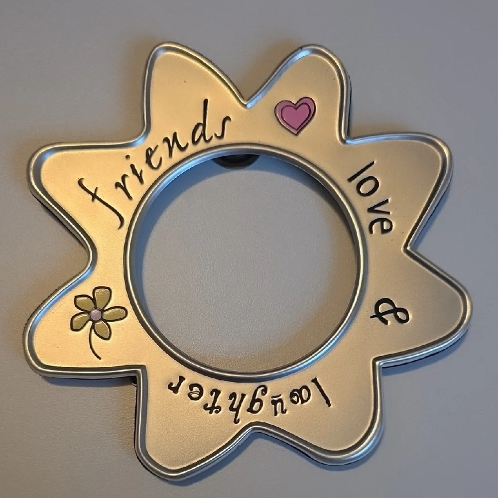 Silver Flower-Shaped Photo Frame - 3 Inch Circle Picture Frame